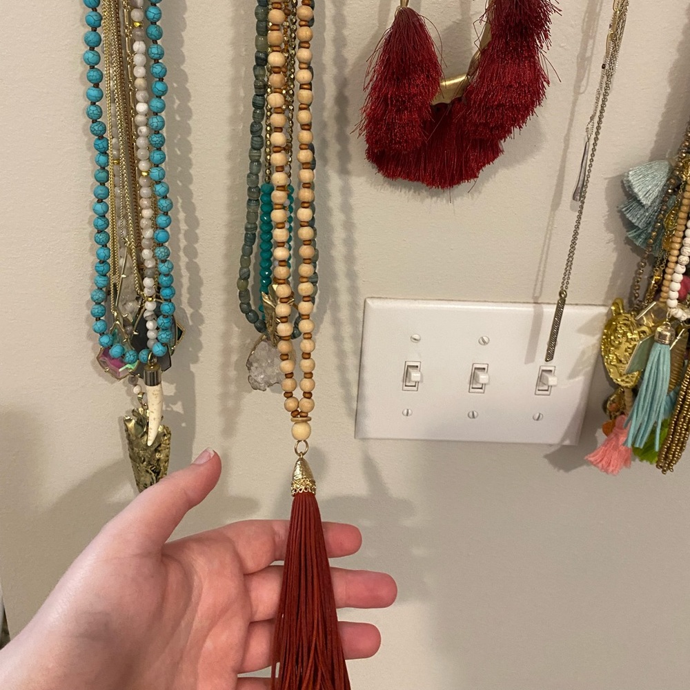Maroon bundle necklaces!